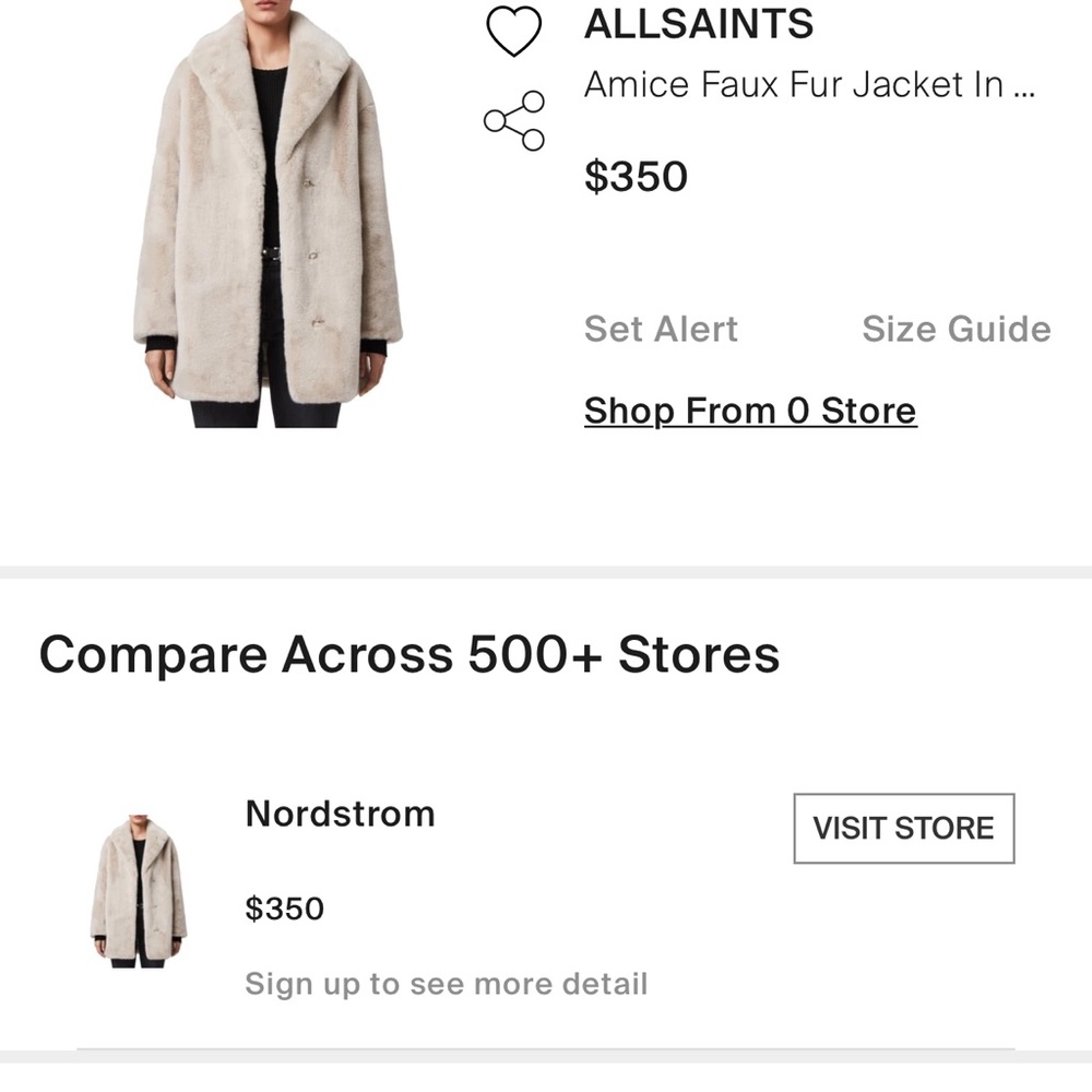 Allsaints Amice Faux Fur Coat